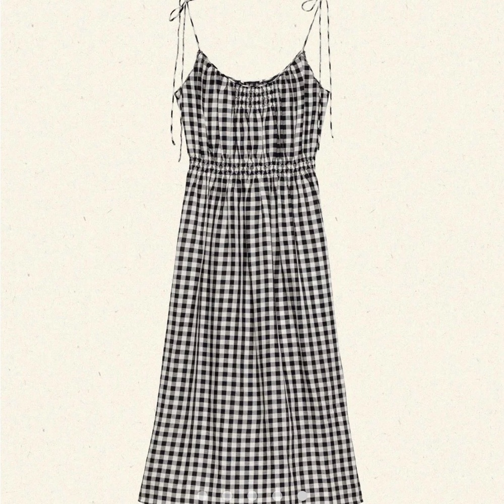 Doen Leslie Black and White Gingham Midi Dress - Picture 11 of 11